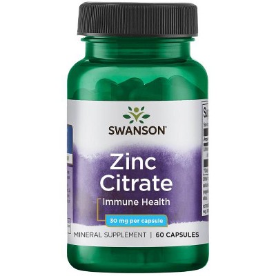 Swanson Mineral Supplements Zinc Citrate Capsules