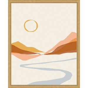 Amanti Art Geo Landscape Line I by Victoria Barnes Framed Canvas Wall Art - 1 of 4
