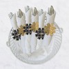 Big Dot of Happiness Adult 100th Birthday - Gold - Birthday Party Paper Napkin Holder - Napkin Rings - Set of 24 - 3 of 4