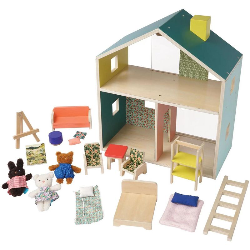 Manhattan Toy Little Nook 19-Piece Wooden Playhouse with Loft for Kids 3 + Year Old and Up, 3 of 8