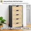 Natural Rattan Dresser, Wooden Chest of Drawer, Farmhouse Storage Cabinet, Bedroom Dresser - 4 of 4