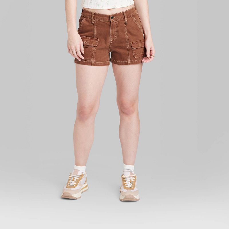 Women's Pull-On Cargo Jean Shorts - Wild Fable™, 3 of 12
