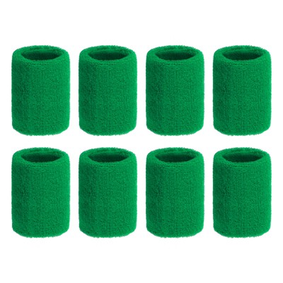 Unique Bargains Sweat Absorbent Elastic Tennis Badminton Basketball Wrist Sweatbands 8 Pcs