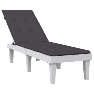 vidaXL Deck Chair Cushion Melange Anthracite (29.5"+41.3")x19.7"x1.2" Fabric - 1 of 4