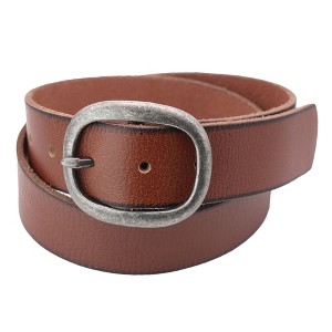 Cowgirls Rock Women's Center Bar Buckle Belt with Burnished Edges - 1 of 4