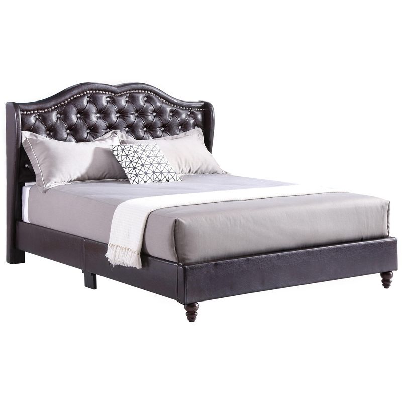 Passion Furniture Joy Jewel Jewel Tufted Queen Panel Bed, 2 of 4