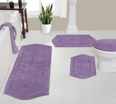 Waterford Collection Cotton Tufted Set of 4 Bath Rug Set - Home Weavers