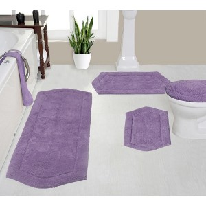 Waterford Collection Cotton Tufted Set of 4 Bath Rug Set - Home Weavers - 1 of 4