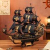 ROBOTIME 3D Puzzles, Wooden Puzzle with Pirate Ship Theme, Building Toys for Kids Adults, Black, 18.5"*7.1"*15.4" - 2 of 4