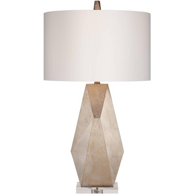 geometric gold table lamp