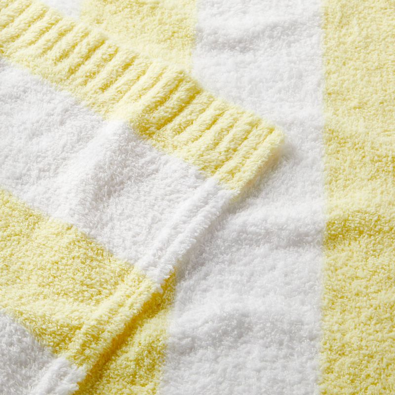 Chenille Stripe Baby Blanket - Yellow and White Stripes - Cloud Island&#8482;, 4 of 8