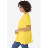 Woman Within Plus Size Split-Neck Henley Thermal Tee - 4 of 4