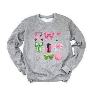 Simply Sage Market Women's Graphic Sweatshirt Golf Icons Coquette - 1 of 4