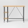 Wood and Metal Desk with Shelves Natural - Room Essentials™ - 3 of 4