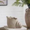 NAYSAYE Planter Sand and Cement Nautilus Shell Planter with Textured Beige Finish for Indoor Outdoor Garden, Beige, 11.5"*7"*7" - 2 of 4