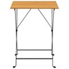 vidaXL Bistro Table Brown, Black Solid Acacia Wood, Steel Medium - 3 of 4