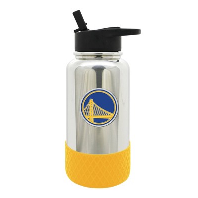 NBA Golden State Warriors 32oz Thirst Hydration Water Bottle - Silver