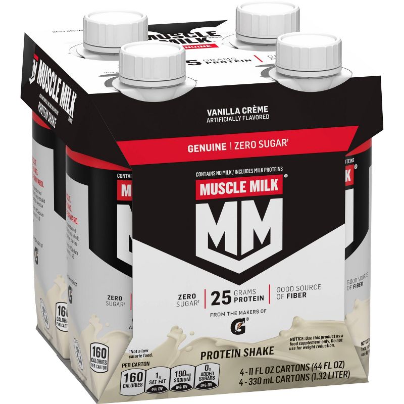 Muscle Milk Protein Shake - Vanilla Cr&#232;me - 11 fl oz/4pk, 3 of 7