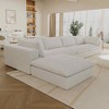 MAYEERTY 39.8" Cloud Sofa White - 39.8", Corduroy, Double-Layer, No Assembly, DIY for Corner - 2 of 4