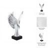Modern Glam Abstract Eagle Sculpture with Uplifted Wings - Decorative Resin Polyresin Figurine for Contemporary Statement Art Decor - 3 of 4