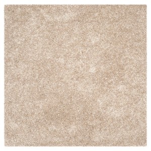 Natural Solid Tufted Square Area Rug - (5