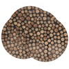 Saro Lifestyle Artisan Wood and Resin Charger Plate (Set of 4), 13"x13", Black - 3 of 4