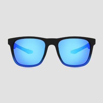 Tempation Sport Sunglasses - Matte Blue Frame & Sunlight Orange Lens