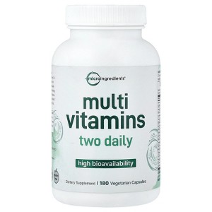 Micro Ingredients Multi Vitamins, High Bioavailability, 180 Vegetarian Capsules - 1 of 4