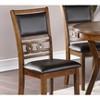 Okak Vintage Upholstered Dining Chairs Set of 2, Solid Rubberwood Kitchen Side Chairs with Unique Back for Dining/Living Room - 3 of 4