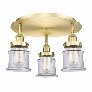 Canton - 3 Light Flush Mount In Industrial Style-9 Inches Tall and 17 Inches Wide - 1 of 1