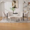 Modern Dining Chairs Set of 4,Chenille Upholstered Armless Chair with High Curved Back and Rubberwood Legs for Dining Room or Kitchen-Koiai - 3 of 4