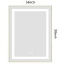 Ridstar 24 in. W x 28 in. H Yellow Rectangular Bathroom Mirror with LED Lights - 3 of 3