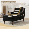 Upholstered Chaise Lounge Lazy Sleeper Sofa Bed Accent Chair Single Sofa Leisure Lounge Chair Reading Couch, Ergonomic Design, Chenille - ModernLuxe - 4 of 4