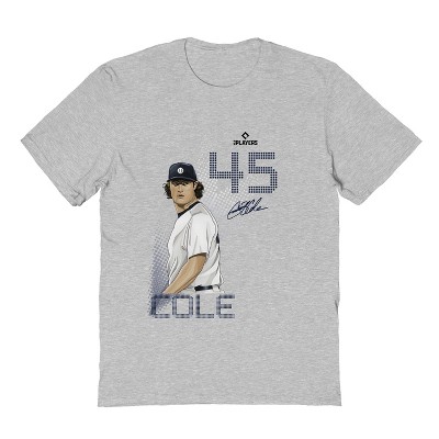 MLBPA Men's Cole Pw Licensed New York Yankees Baseball Gerrit Cole Short Sleeve Graphic Cotton T-Shirt - Sport Grey XL
