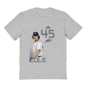 MLBPA Men's Cole Pw Licensed New York Yankees Baseball Gerrit Cole Short Sleeve Graphic Cotton T-Shirt - Sport Grey S - 1 of 4