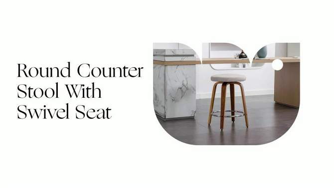 Round Counter Stool with Swivel Seat - WOVENBYRD, 2 of 11, play video