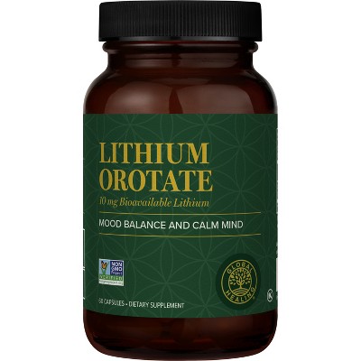 Global Healing Lithium Orotate for Balanced Mood & Stress (60 Capsules)