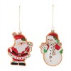 Glass Santa and Snowman Cookie Ornament (Set of 12) - 3 of 4