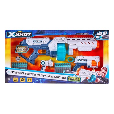 Zuru X-Shot Combo Pack - Turbo Fire, Fury 4 and Micro Blasters