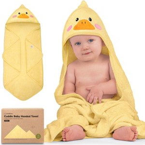 KeaBabies Cuddle Baby Hooded Towel, Organic Baby Bath Towel, Hooded Baby Towels, Baby Beach Towel for Newborn, Kids - 1 of 4