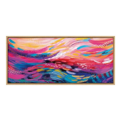 Sylvie Brush Strokes 90 by Jessi Raulet of Ettavee Framed Wall Canvas - Kate & Laurel All Things Decor