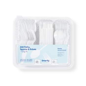 Plastic Forks, Spoons and Knives - 240ct - Smartly™