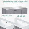Mshliw 36 Inch Bathroom Vanity with Ceramic Sink, Freestanding Storage Cabinet with 4 Drawers and 1 Door, Solid Wood Frame, Adjustable Shelf - 2 of 4