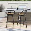 Tangkula 2PCS 27.5" Heavy-duty Metal Frame Bar Height Chairs w/ Footrest & Backrest - 4 of 4