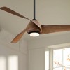Casa Vieja 53" Grand Breeze Farmhouse Rustic Indoor Ceiling Fan 3 Blade CCT LED Remote Control Black Finish Koa Finish Blades Bedroom Living Room - 2 of 4