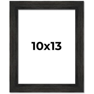 PosterPalooza | 10x13 Wide Barnwood Picture Frame, UV Acrylic, 6 Finishes - Grey, Brown, White, and Black - 1 of 4