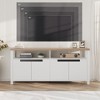 GustoWave Farmhouse TV Stand for TVs up to 70 Inch, Long Entertainment Center with 4 Door and Open Shelf, Rustic Television Media Consoles Stands - 4 of 4