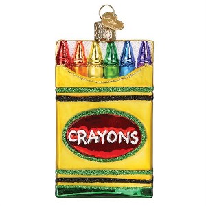Old World Christmas Blown Glass Ornament for Christmas Tree, Box of Crayons - 1 of 4