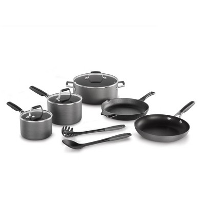 Calphalon Select Classic Hard Water Based Anodized Nonstick Versatile 10 Piece Pots and Pans Cookware Set with AquaShield Nonstick Technology