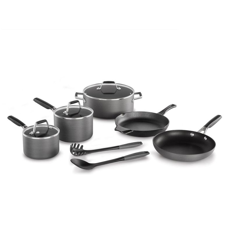 Calphalon Select Classic Hard Water Based Anodized Nonstick Versatile 10 Piece Pots and Pans Cookware Set with AquaShield Nonstick Technology, 1 of 7